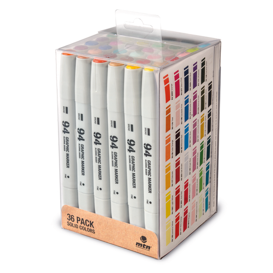 94 Graphic Markers 24 Pack - Basics & Greys