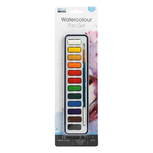 Watercolour Pan Tin Set - 12 Colours