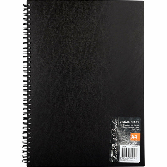 A4 Visual Diary 110gsm 60 White Sheets