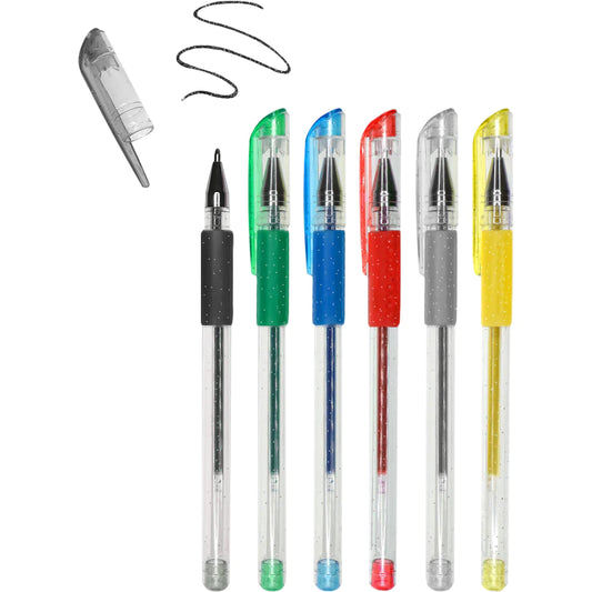 Glitter Gel Pens - 6 Pack