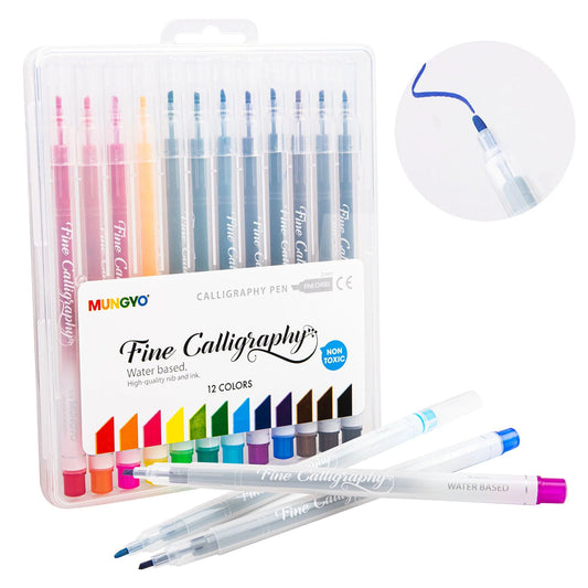 2mm Fine Calligraphy Pen Set 12 Colours