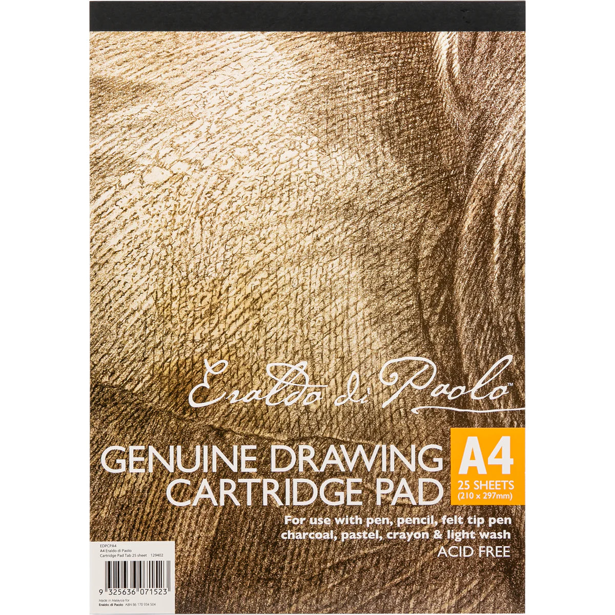 A4 Genuine Drawing Cartridge Pad 110gsm 25 Sheets