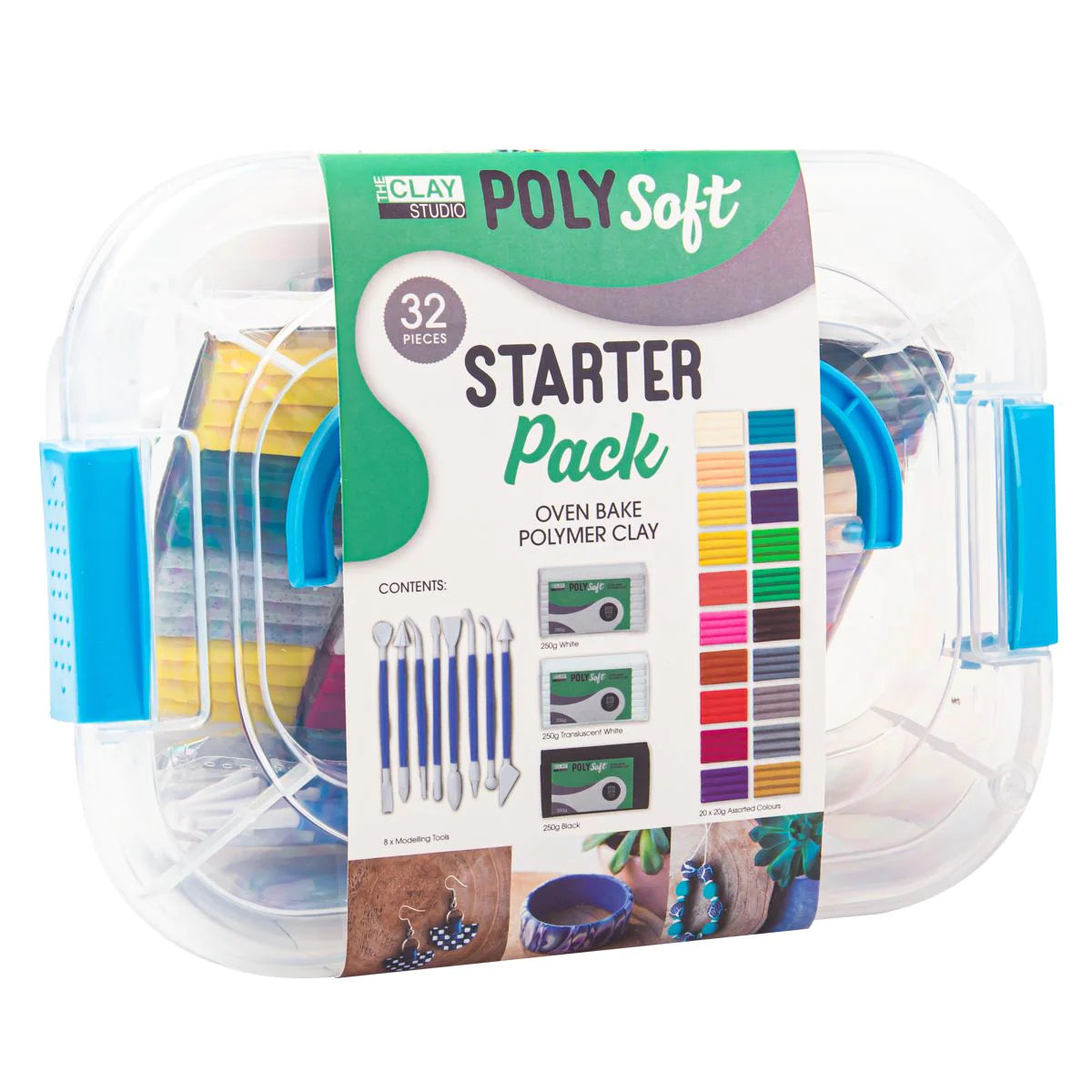 Soft Polymer Clay Starter Pack (32 Pieces)