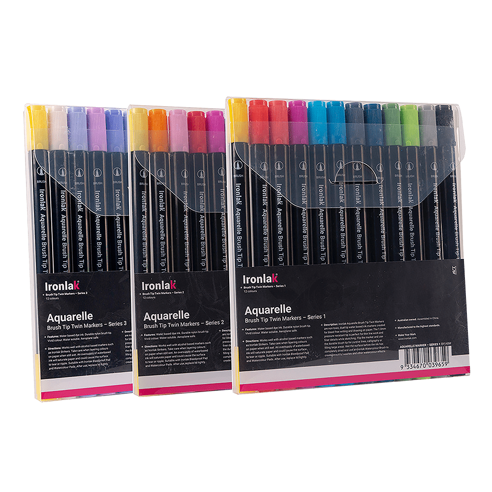 Aquarelle Twin Tip Brush Markers