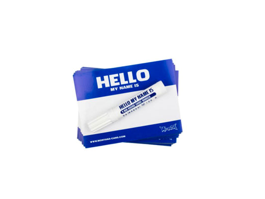 "Hello My Name Is" Stickers - Blue